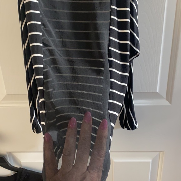 Bebe Sheer Back Cold Shoulder Top - Picture 7 of 8